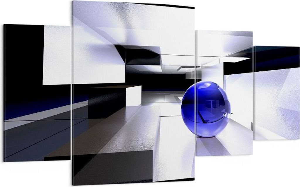 Bild auf Leinwand - Leinwandbild - Grafik kugel geometrie - 160x90cm - Wand Bild - Wanddeko - Leinwanddruck - Bilder - Kunstdruck - Wanddekoration ...