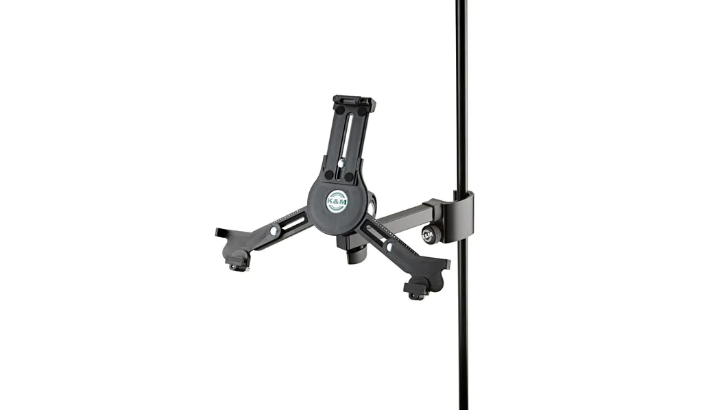 K&M 19791 Support pour Tablette PC Noir - Fixation Stable et Robuste