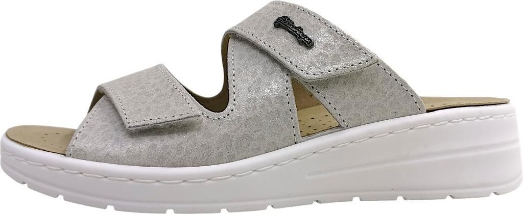 Hickersberger Damenschuhe Pantoletten Bequem Silber Freizeit, Schuhgröße:38 EU