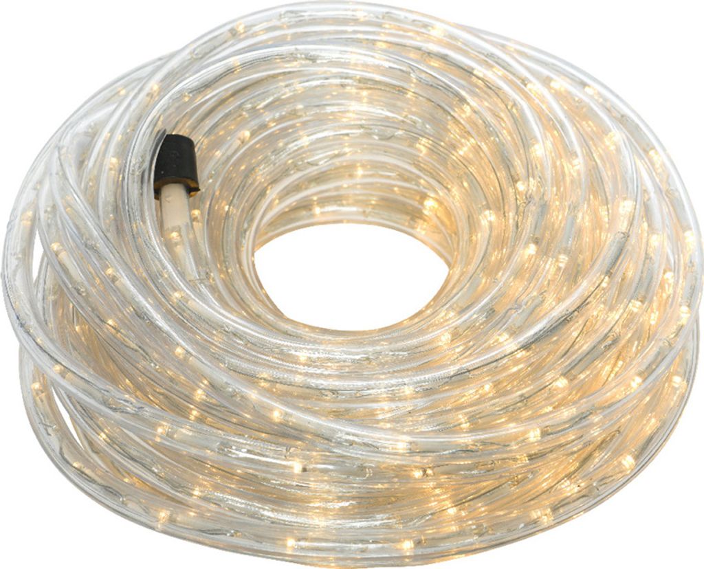 Lichtschlauch LED, Koppelbar, Aussen oder Innen, 10 m, 200 Lichter - warmweisse Dioden, , mit Timer & Dimmer - 10 m