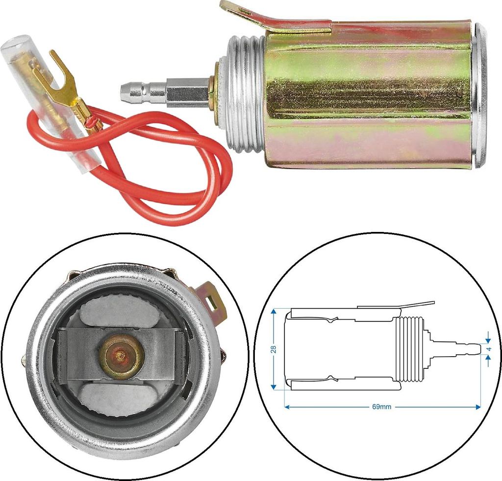 1 x Zigarettenanzünder Steckdose - Einbau Steckdose Ø 23 mm - 12-24 Volt - 20A - inklusive Kabel für Boot Motorrad Auto