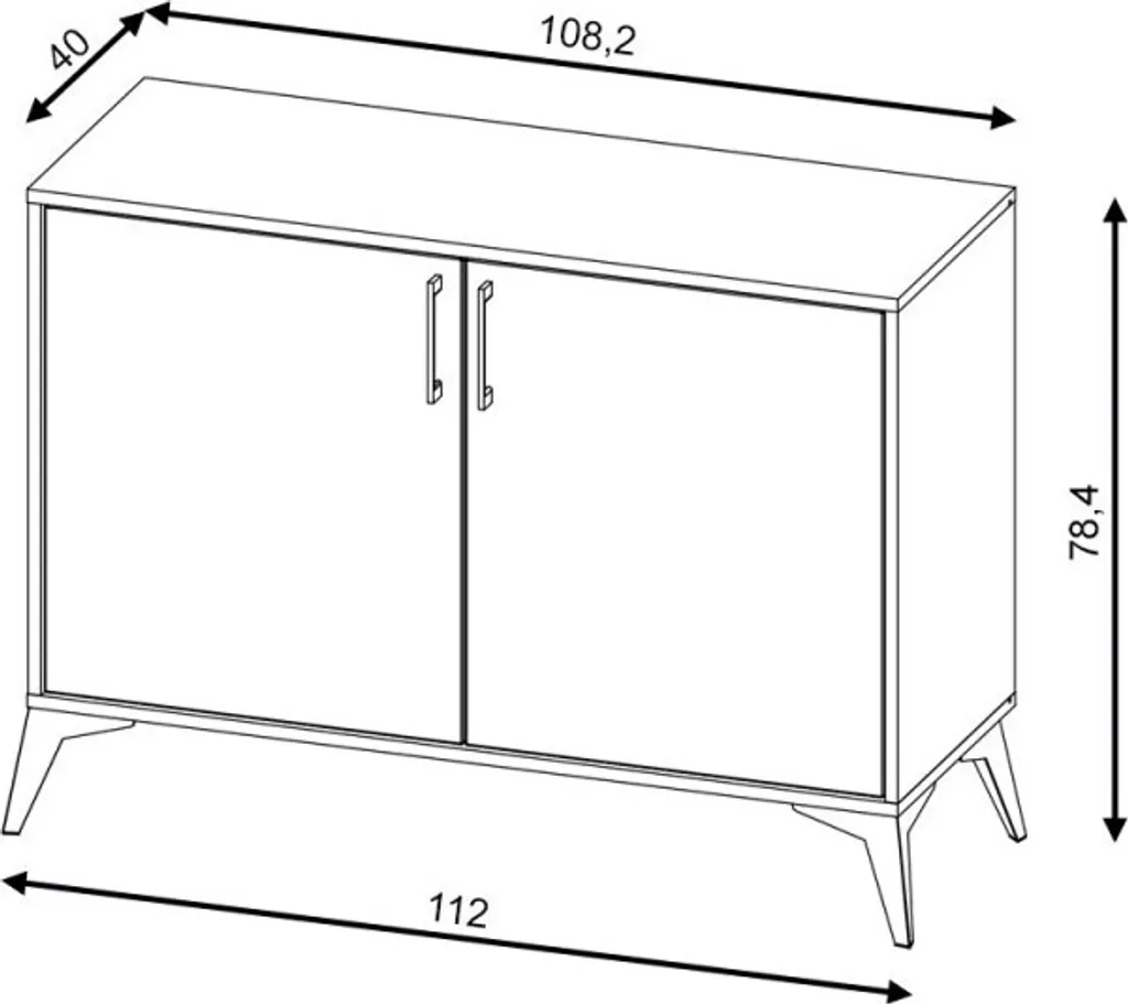 Commode buffet LUGO chêne vert avec rangements - Meuble de salon chic - 6