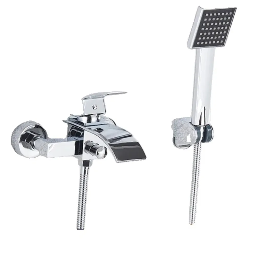 Miscelatore per vasca a parete, design monocomando, cartuccia in ceramica, cromo A