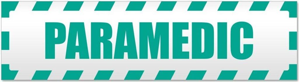 Kiwistar - Autoaufkleber - Türkis - 20 x 5,3 cm - Paramedic gestreift - Hinweis Aufkleber Sticker für Auto, Kfz, Fahrrad, PKW, LKW