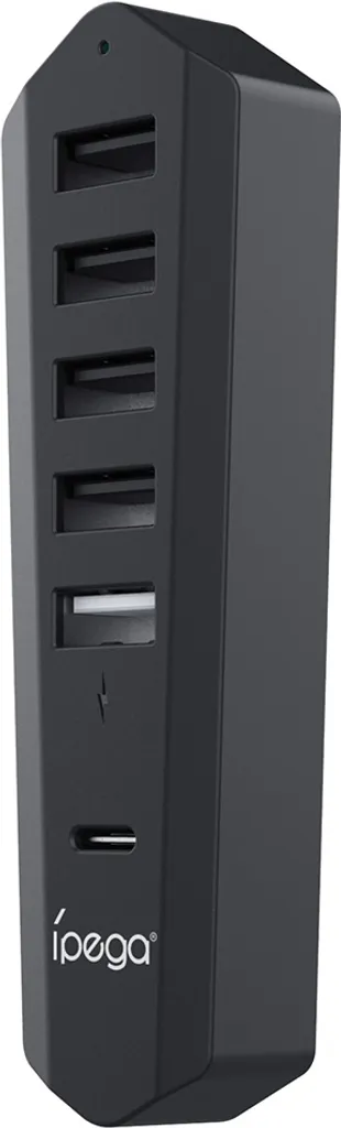 Hub USB PS5 Slim et Pro pour Brancher Casque, Clavier et Souris en Noir