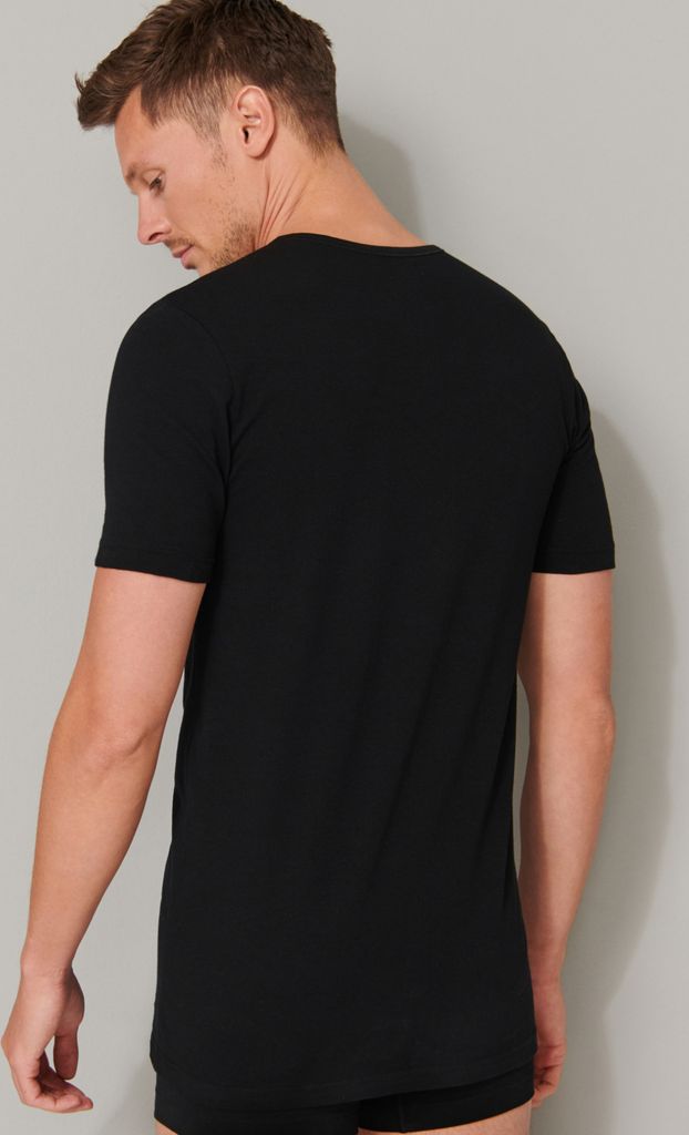Schiesser Herren 2PACK T-shirt schwarz 5  PAK Produktbild 5