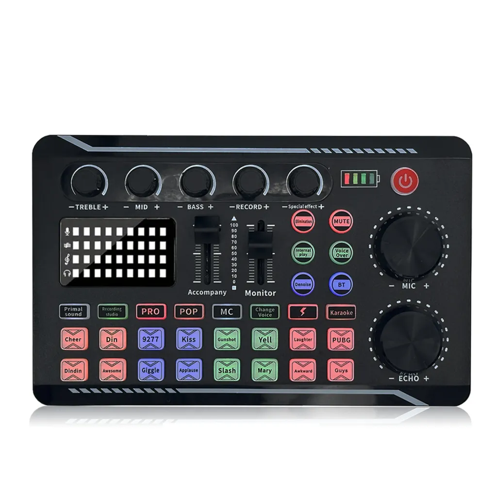 Pack Streaming ZELURXX : Carte Son Bluetooth et Microphone Noir pour PC