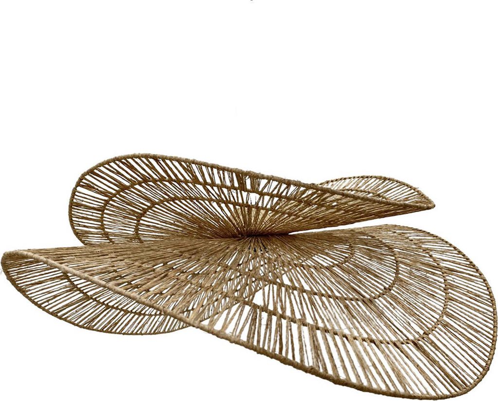 Lampenschirm SOLARA Ø 80 cm aus Jute und Seegras im Produktbild 