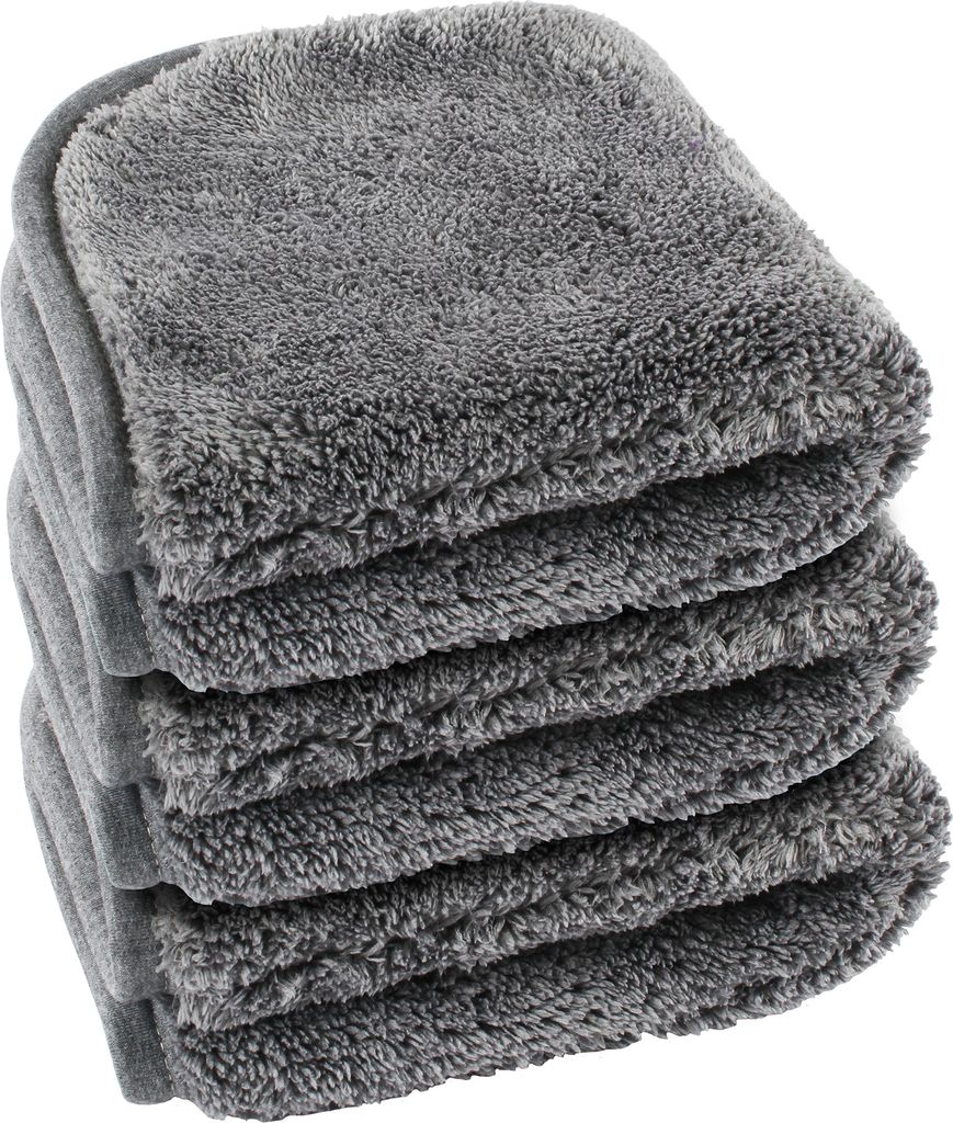 lunar. premium cleaning Poliertuch Auto KFZ Microfasertuch 40x40cm grau 1200 GSM Trockentuch extrem saugfähig ultraweich zur professionellen Autop...