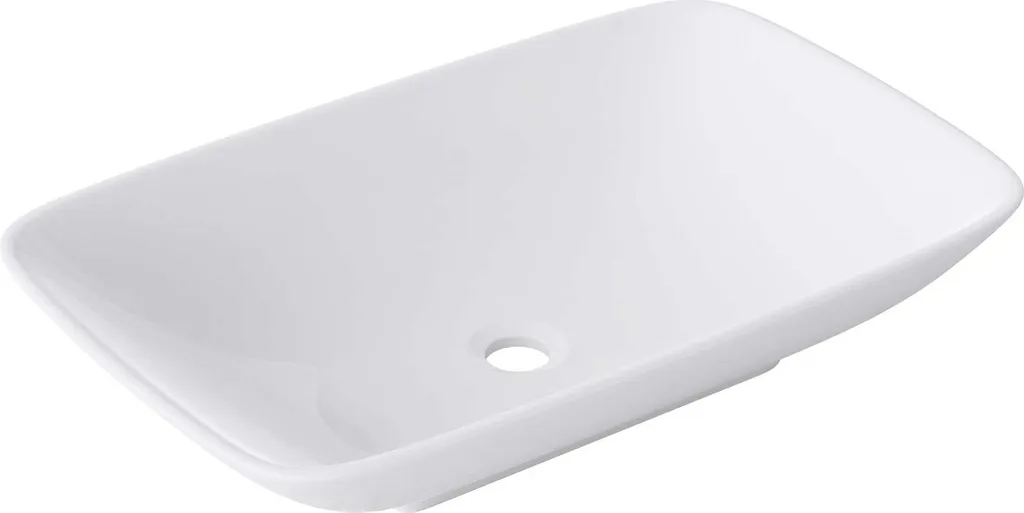 Vasque à Poser Rectangulaire 59cm en Céramique Blanche Bruxelles159 - 6