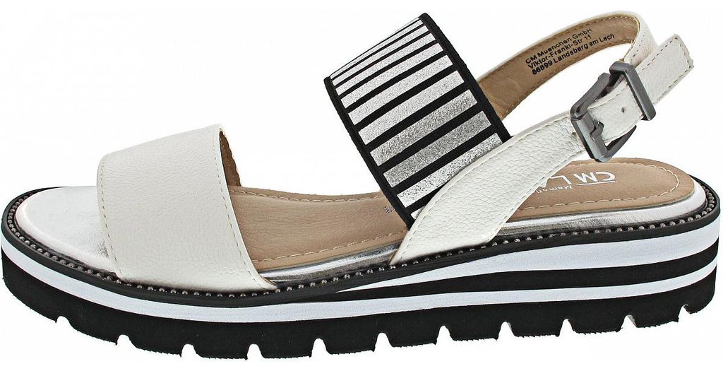 Laufsteg München Damenschuhe Sandalen Sandale Weiß Freizeit, Schuhgröße:38 EU