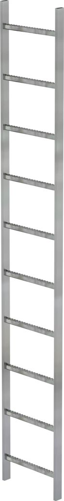 MUNK Schachtleiter Stahl verzinkt 400mm breit 10 Sprossen 2,80m lang
