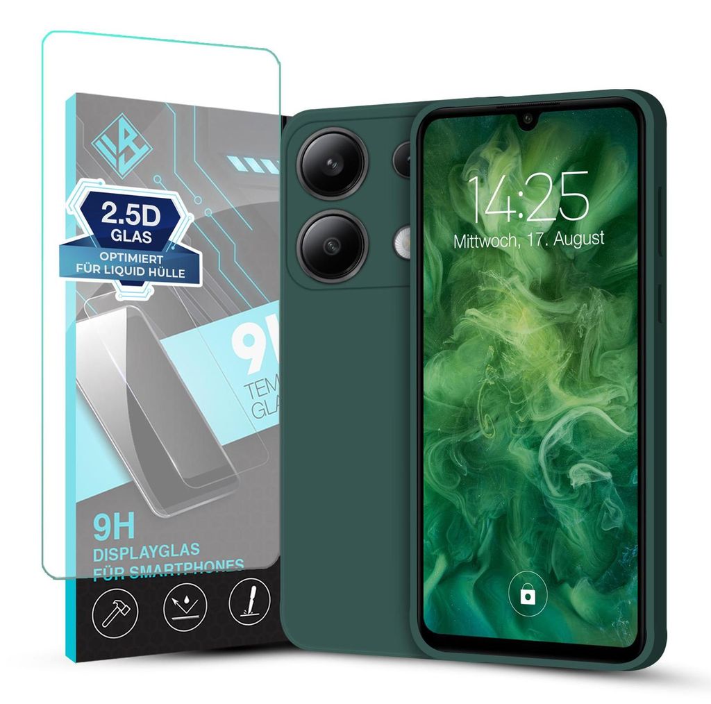 Hülle für Xiaomi Redmi Note 13 5G mit 9H Displayglas Produktbild 