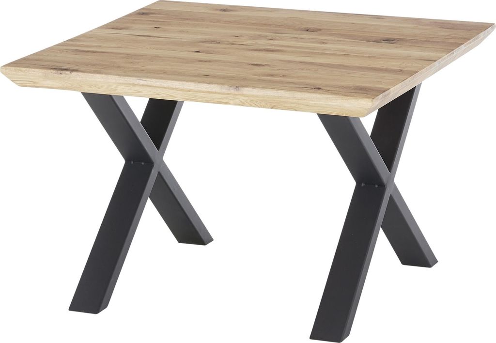 Couchtisch >ASOLA< in Eiche / schwarz, furniert - 70x45x70cm (BxHxT)