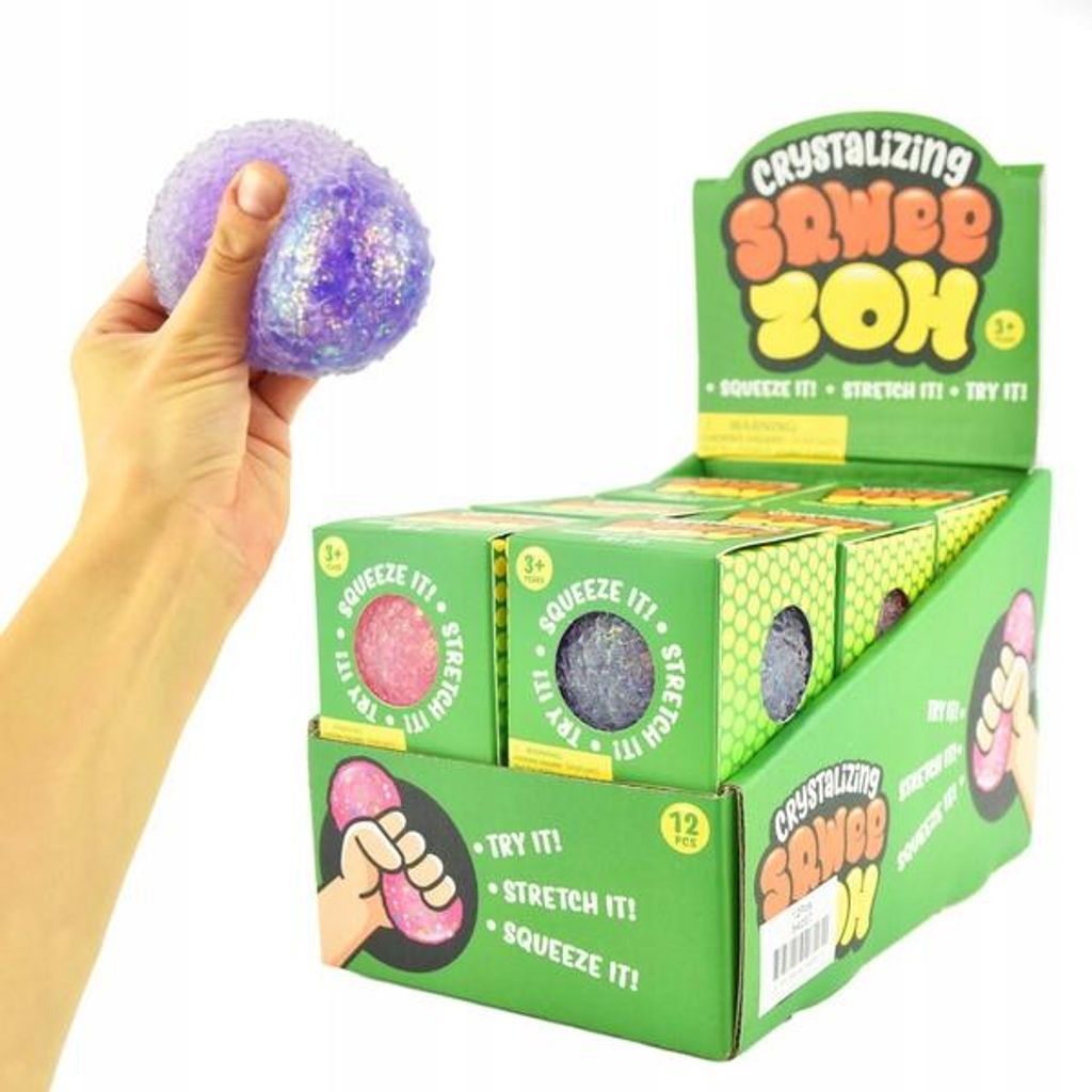 Sensorisches Squishy mit Glitzer, 7 cm - Farbmix