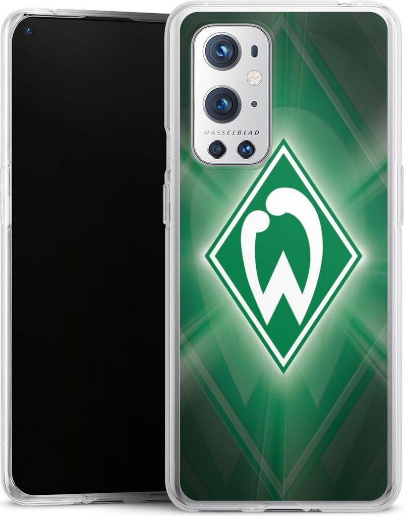 DeinDesign Handyhülle für OnePlus 9 Pro Silikon Hülle Case Smartphone Schutzhülle Offizielles Lizenzprodukt SV Werder Bremen Wappen