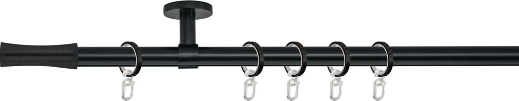 SN Deco - Stilgarnitur Nancy, 19 mm, 1-Lauf, schwarz, 100 cm , Wand oder Deckenmontage