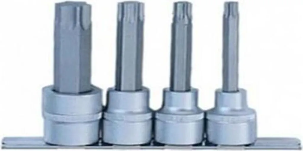 Jeu de douilles Torx 1/2 pour cliquet manuel, lot de 4 embouts robustes