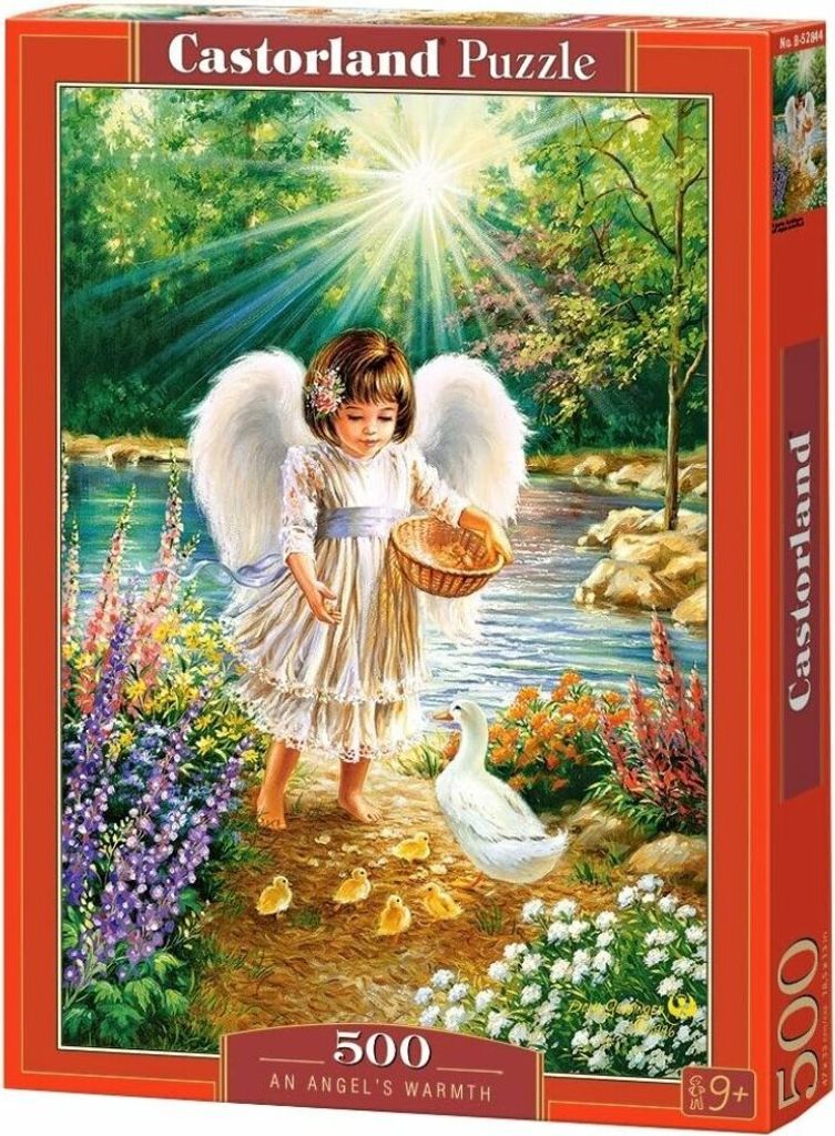 Puzzle 500 pezzi L'Angioletto e i Pulcini 52844 Immagine del prodotto 
