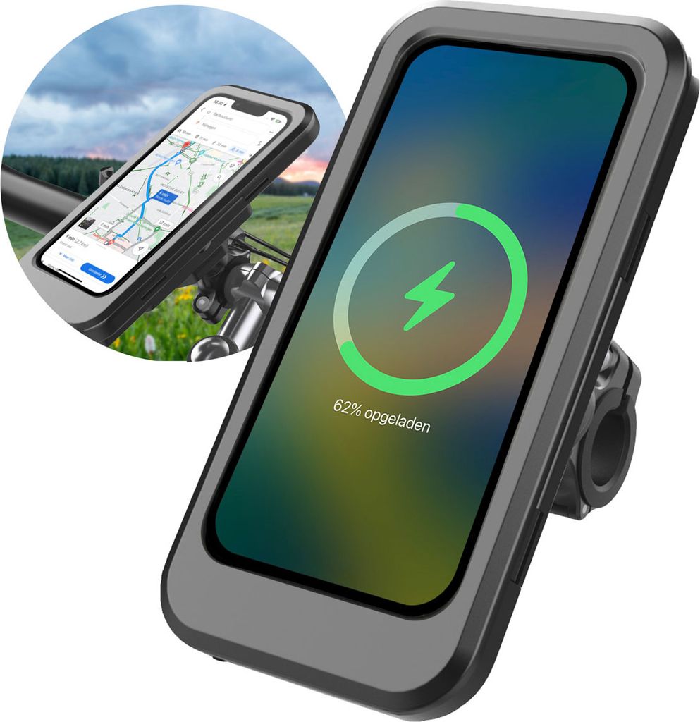 porta cellulare imoshion per bicicletta con powerbank - Immagine del prodotto 