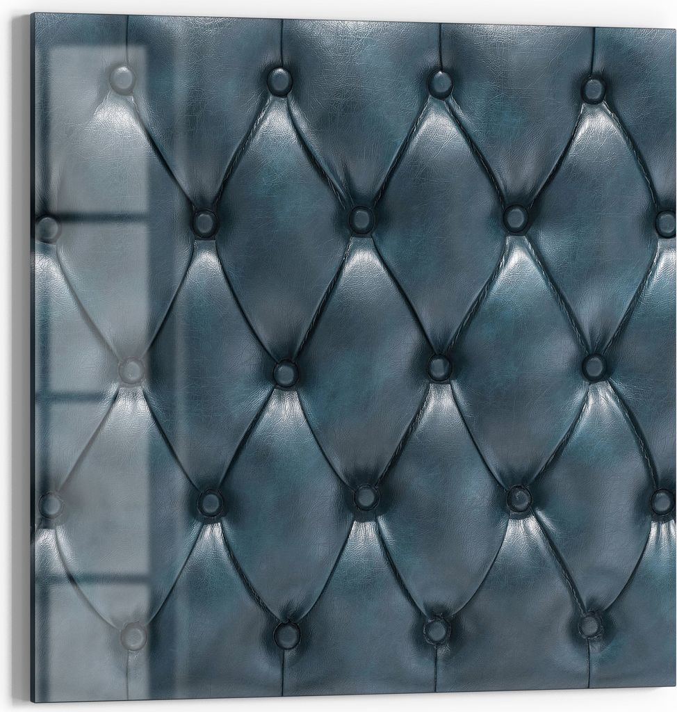 DEQORI Magnettafel Glas 30x30 cm 'Elegantes Chesterfield' beschreibbar Whiteboard Küche