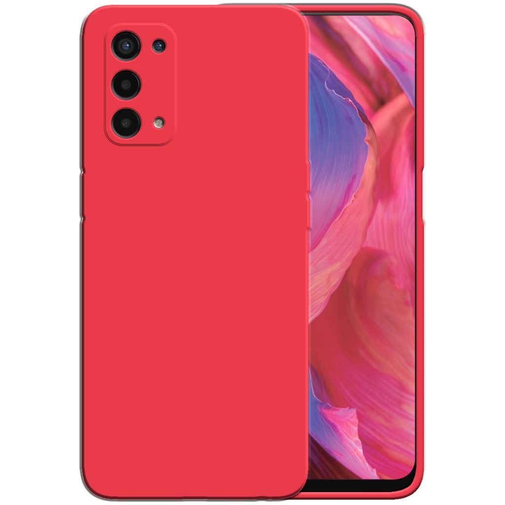 Smartphonica Silikonhülle für OPPO A54 5G Hülle mit weicher Innenseite - Rot