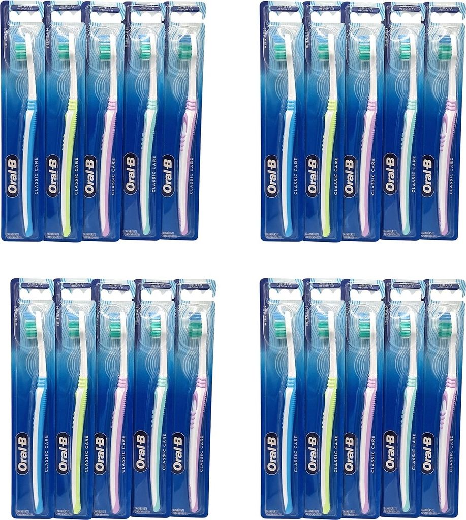 20x  Oral-B Classic Care 1-2-3  Zahnbürste medium Produktbild 