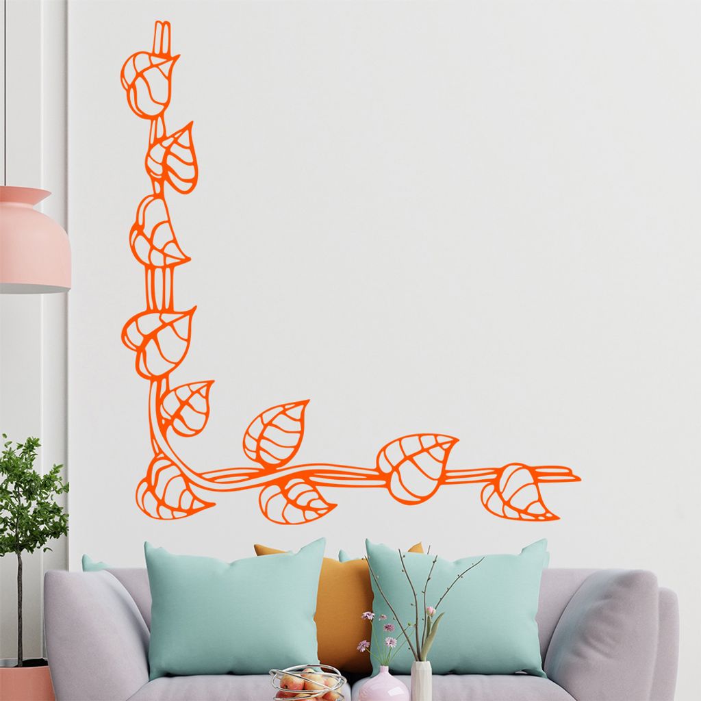 Blumen - Ranken Wandtattoo in 6 Größen - Wandaufkleber Wall Sticker - Dekoration, Küche, Wohnzimmer, Schlafzimmer, Badezimmer