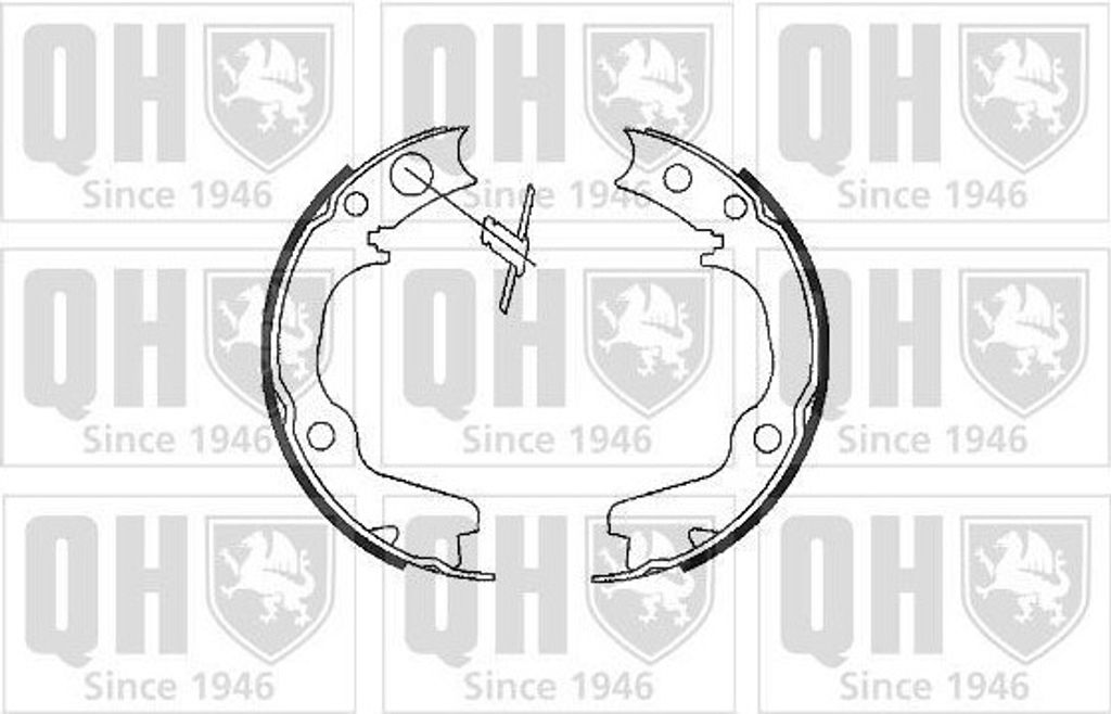 QUINTON HAZELL BS1097 Handbremsbeläge für SUBARU FORESTER (SG) Handbremse 170mm