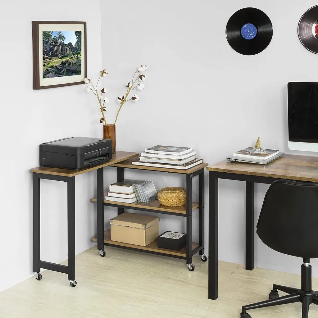 Table console modulable gain de place table pivotante mobile pour entrée - 2