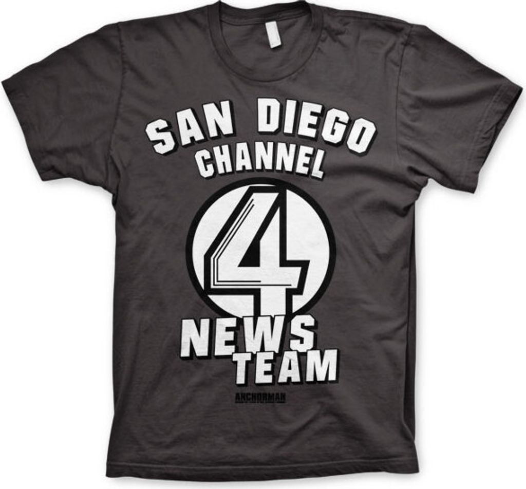 San Diego Channel 4 T-Shirt - Small - Dark-Grey