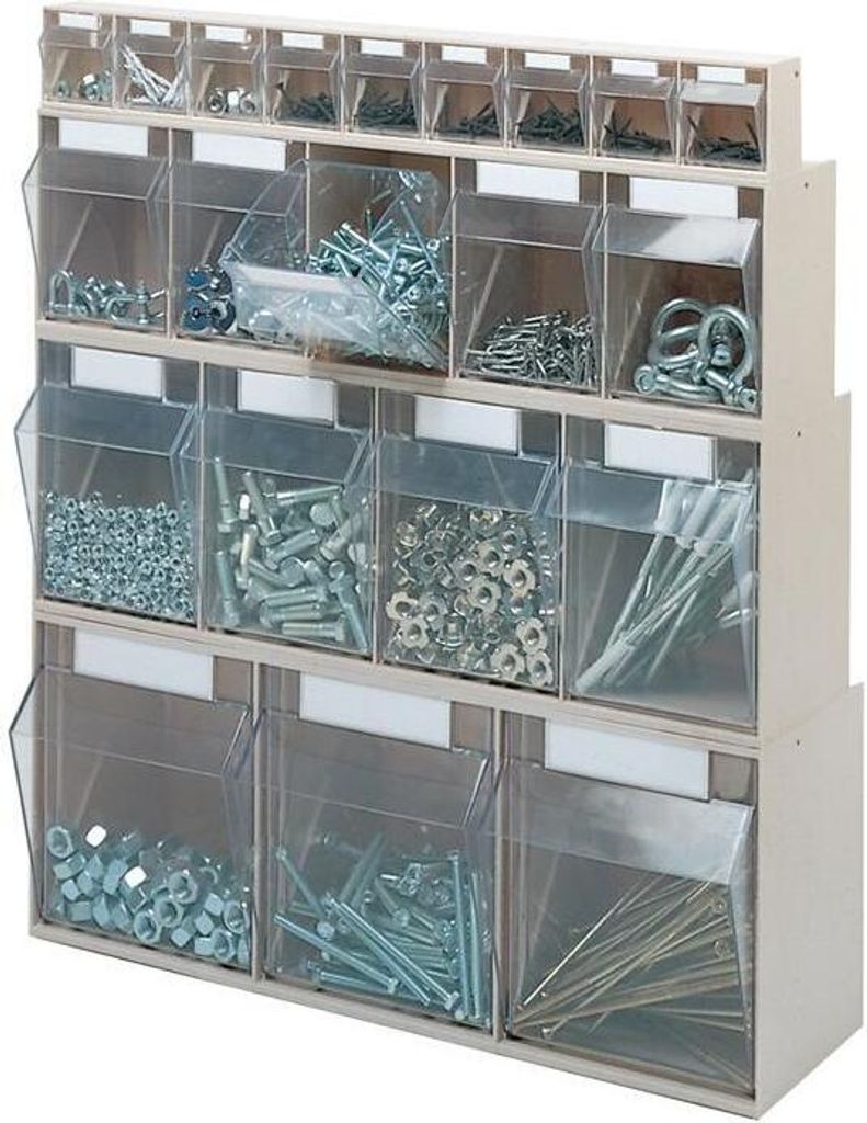 Klarsichtmagazin H164xB600xT134mm 5 x C Kunststoff wei Produktbild 