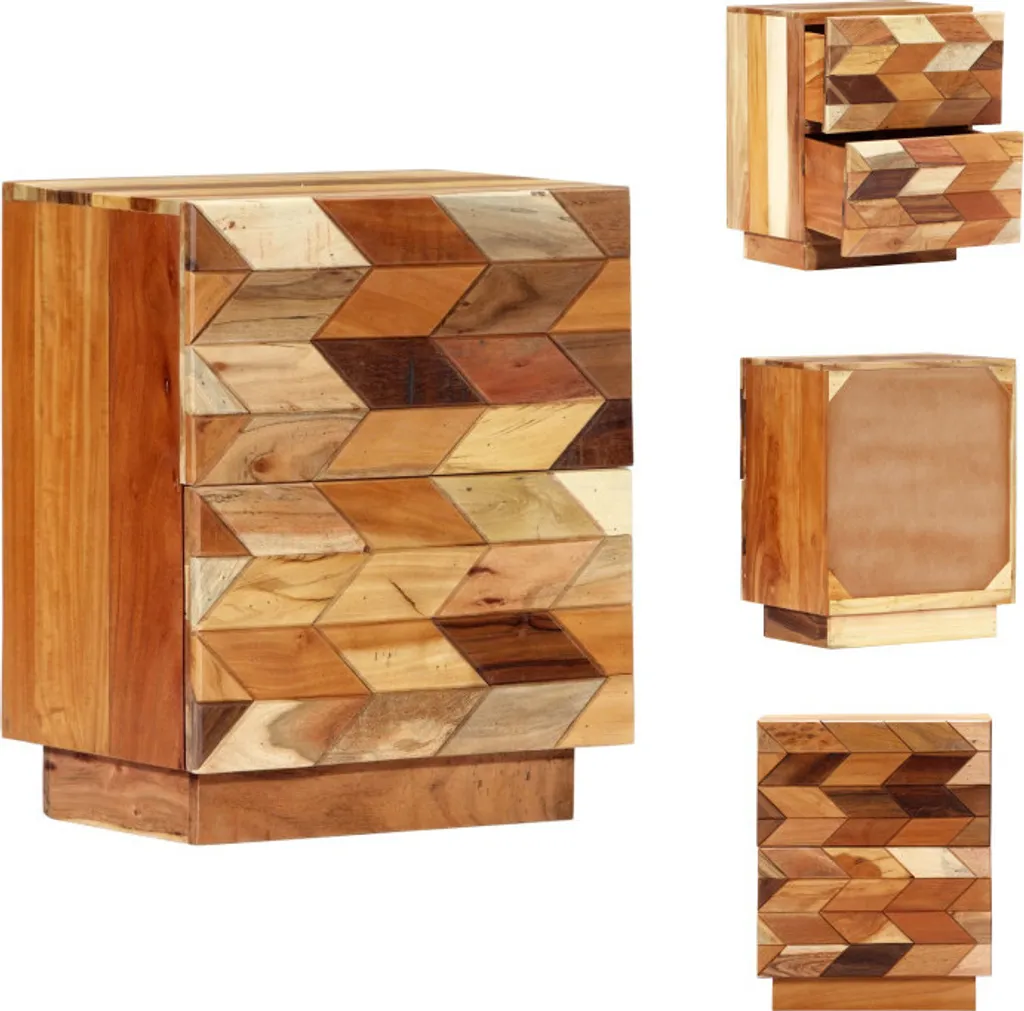Meuble de chevet robuste 40x30x50 cm bois massif contre le désordre