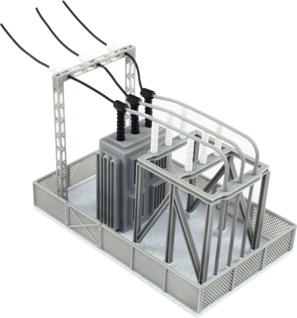 H0 Trafostation Transformator Umspannwerk Elektrizitätswerk Trafo Strom Station 1:87