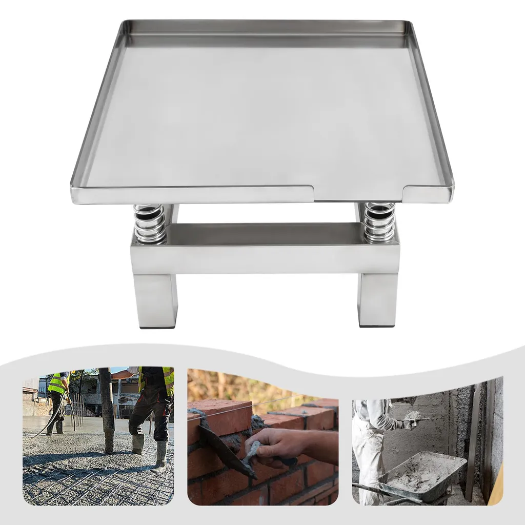 Table de vibration électrique pour moules à béton, châssis inox argenté - 5