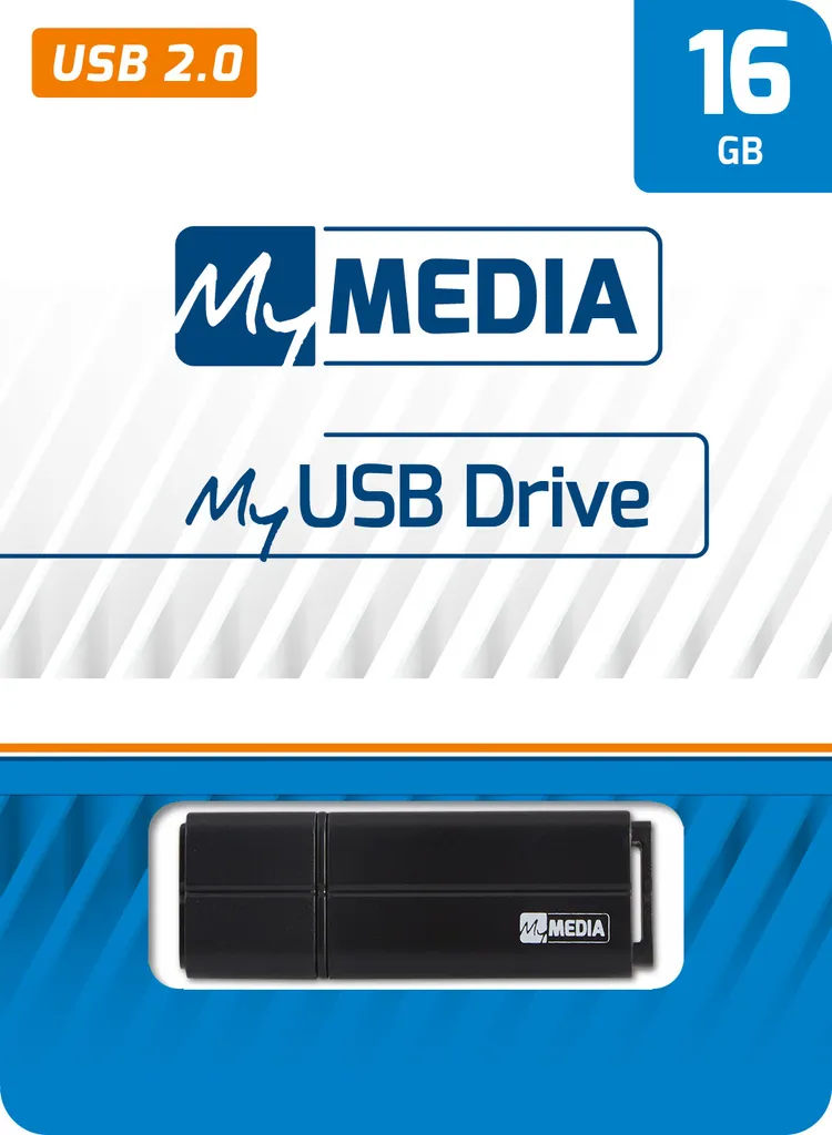MyMedia MyUSB Drive 16GB USB 2.0 Nero - Chiavetta USB Economica