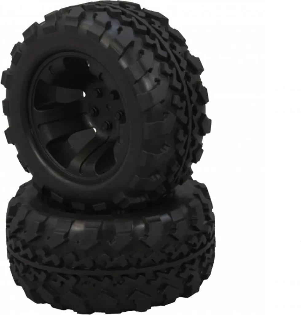 Kit roues 1:10 Tiger Jamara pour circuit terre et herbe noir VE2