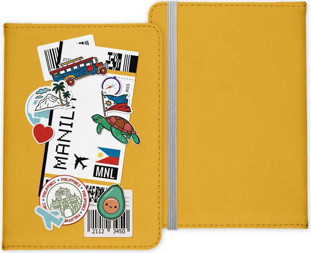 22Feels Manila Souvenir Reisepasshülle Organizer Reisen Gadgets Philippinen Haupstadt Asien Insel Urlaub Kunst-Leder Etui Cover Frauen Männer Kinder