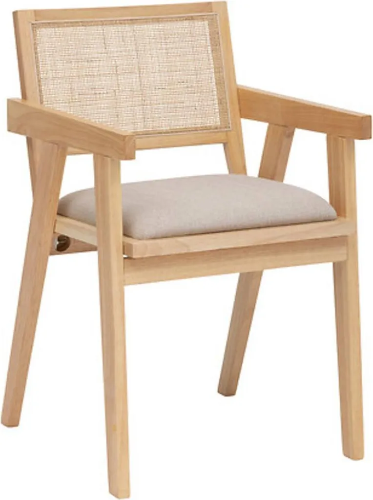 Fauteuil Kolia Cannage Naturel : Alliez Confort et Style à votre Table