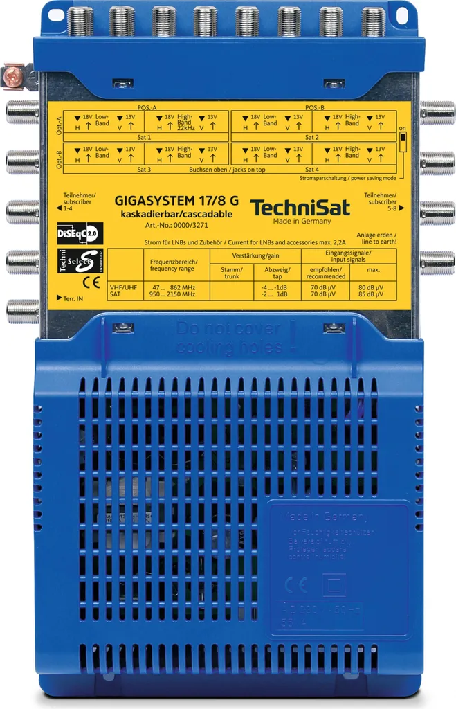 Multiswitch satellite 17/8G Europart pour installation collective