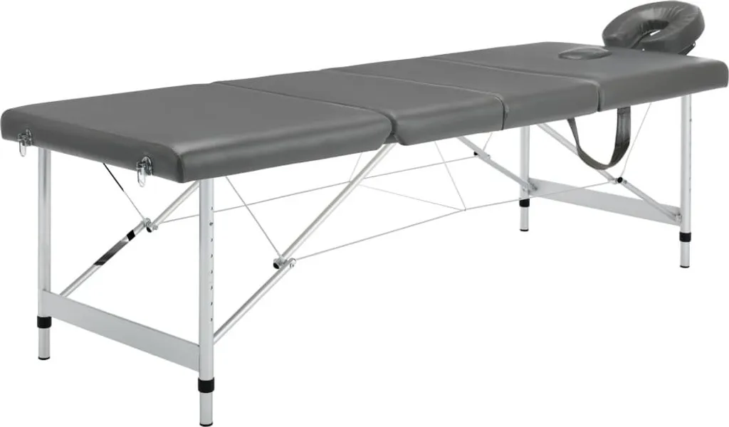 Table de massage portable aluminium 4 zones idéale pour soins à domicile