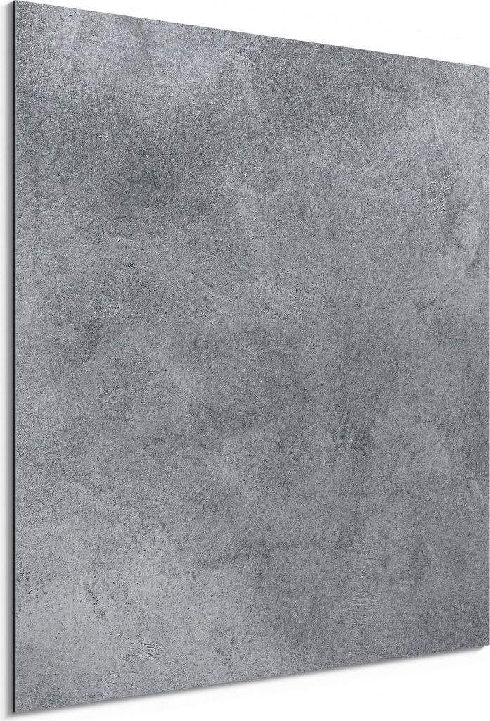 DEQORI Alu-Dibond Bild Weiß 50x50 cm 'Betonstruktur im Detail' Wandbild Metall dünn