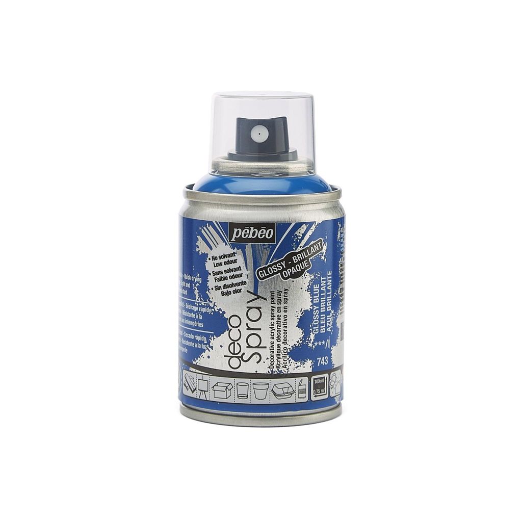 Pébéo Decospray Acryl-Sprühfarbe, 100 ml, Blau glänzend