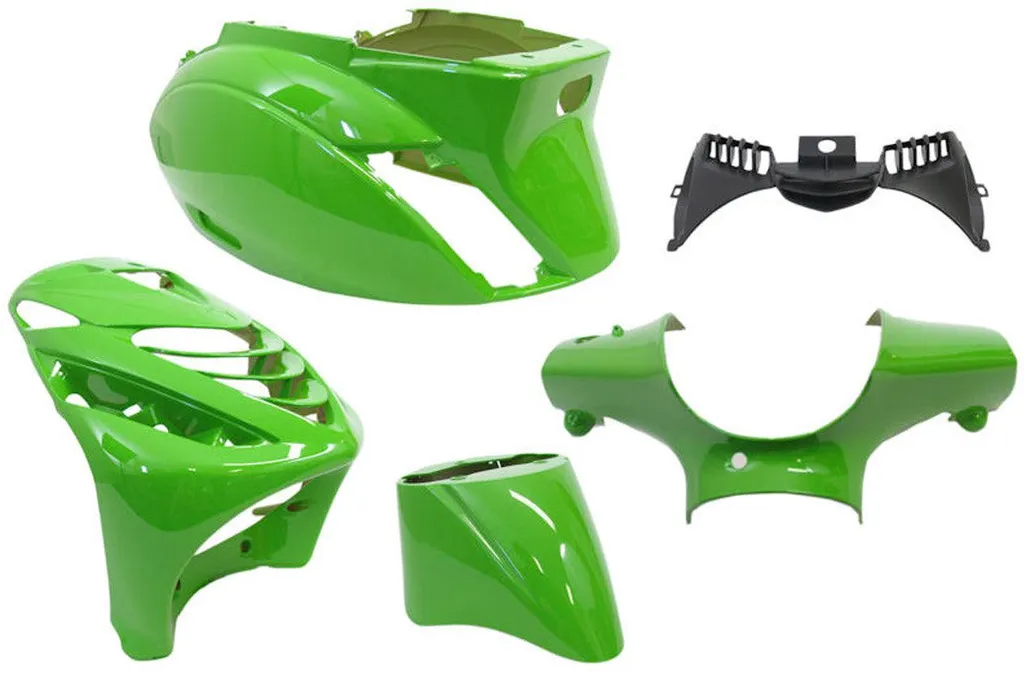 Rénovez votre Piaggio Zip SP après 2000 : Kit 5 Plastiques Vert Kawasaki
