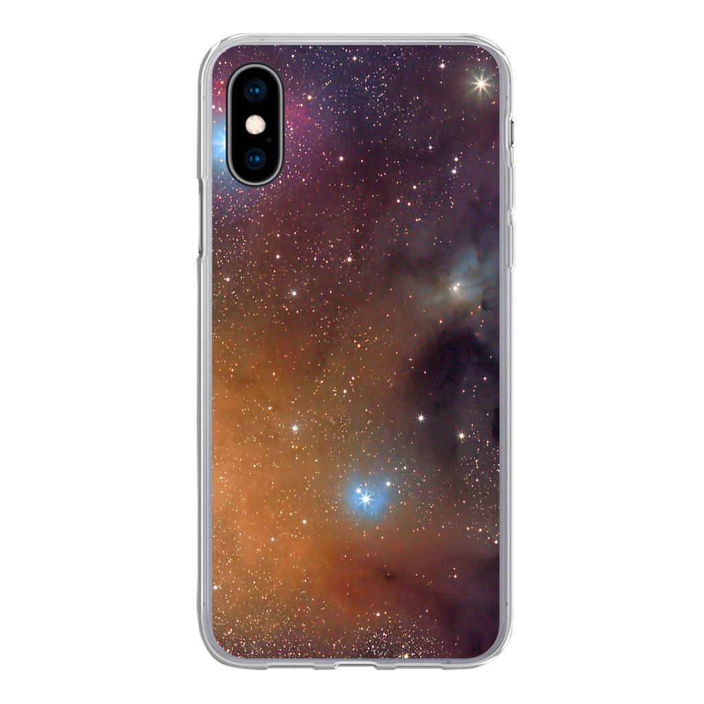 MuchoWow Handyhülle Schutzhülle Hülle für iPhone X Universum - Sterne - Farben - Jungen - Mädchen - Kinder Silikon Softcase Handy Hülle - H...