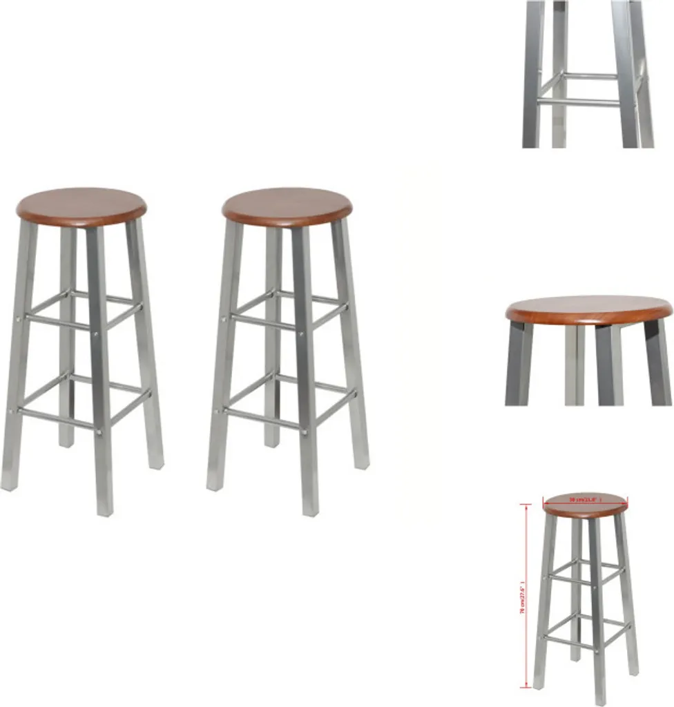 Set Sgabelli Cucina vidaXL: Acciaio e Legno per il Tuo Angolo Bar