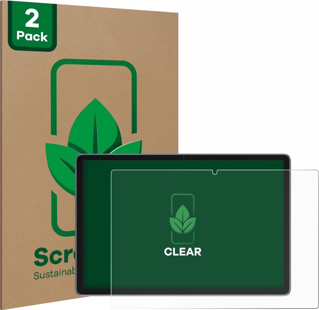 2x ScreenLeaf Schutzfolie für Juedur R900 10" nachhaltiger Displayschutz Display Schutz Folie Klar Transparent