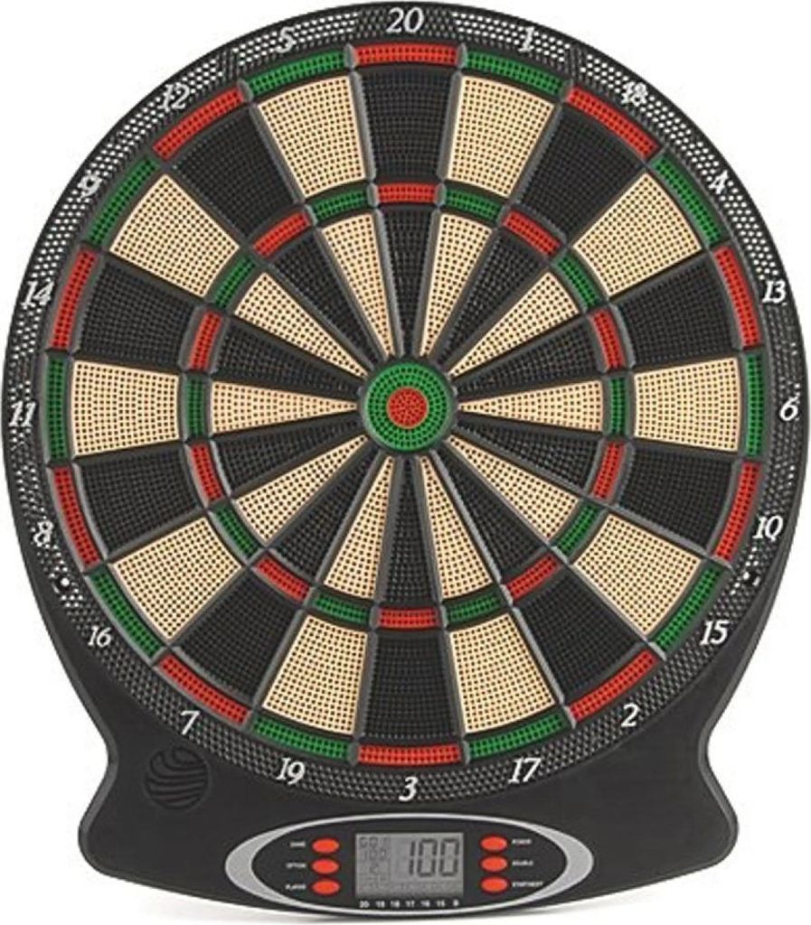 Elektronische Dartscheibe Deluxe, mit Dartpfeilen, Soundeffekte, viele Spielmodi