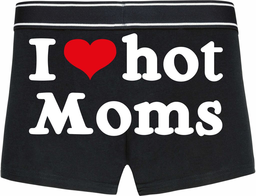 Boxershorts - Mann - Boxer-0049-man-black-h-S - schwarz - S - hinten - I Love Liebe Mums - lustiges Motiv - Spruch - Unterwäsche - Unterhose - Fre...