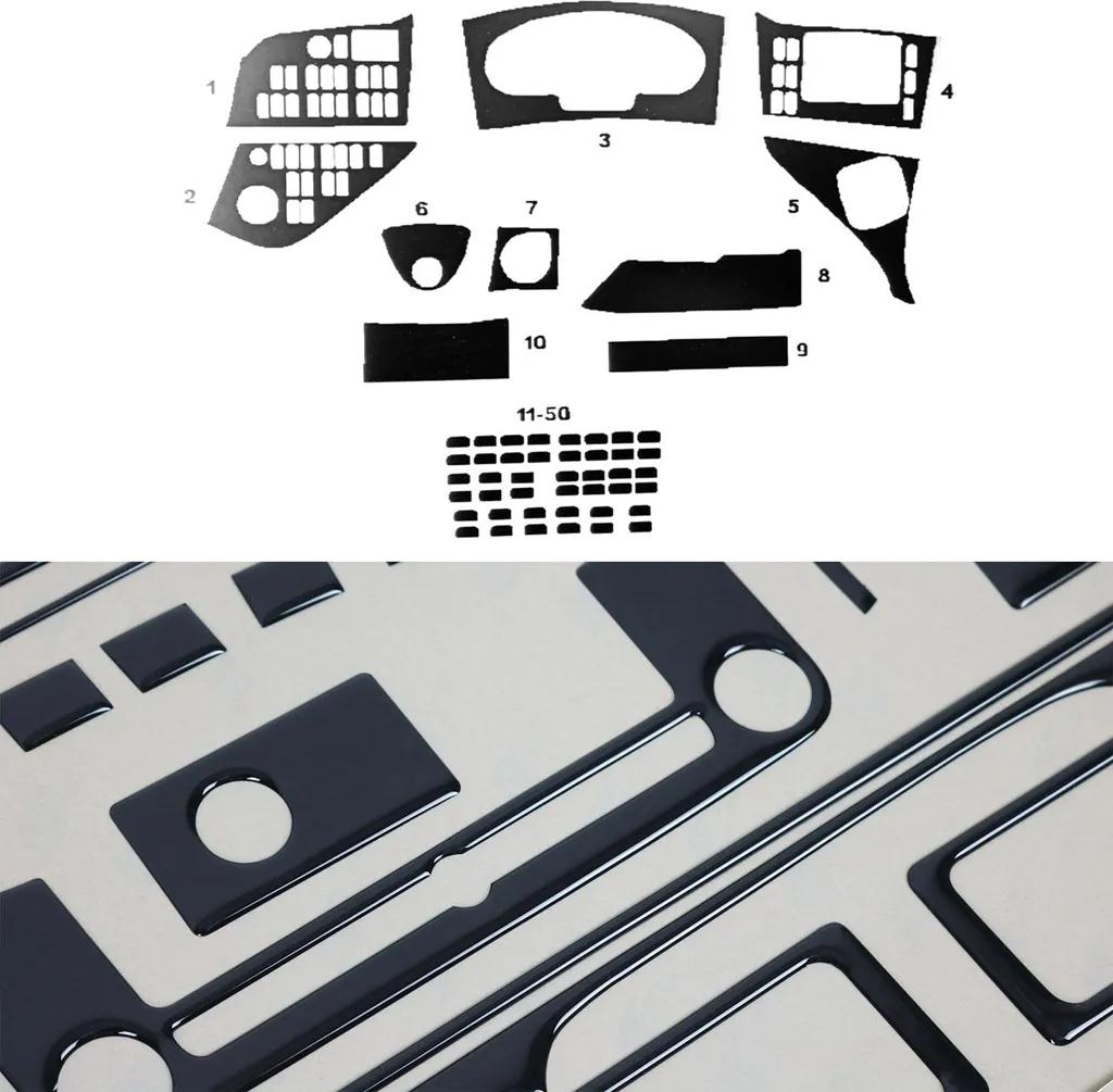 Decorazione Abitacolo Piano Black 50pcs per Mercedes Travego 2012-2015